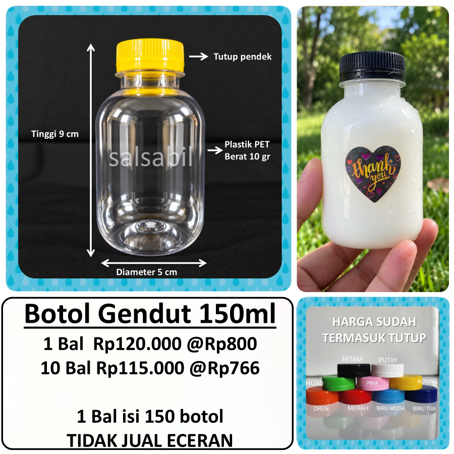 Botol gendut 150ml